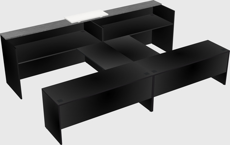 Shared u-shaped reception desks