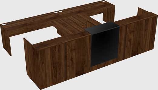 Shared u-shaped reception desks