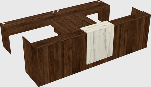 Shared u-shaped reception desks