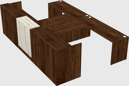 Shared u-shaped reception desks