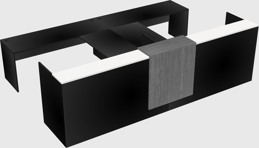 Shared u-shaped reception desks