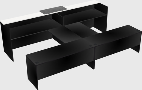 Shared u-shaped reception desks