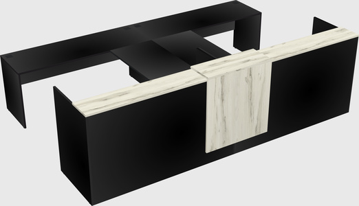 Shared u-shaped reception desks