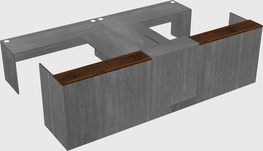 Shared u-shaped reception desks