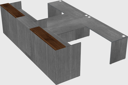 Shared u-shaped reception desks