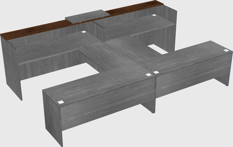 Shared u-shaped reception desks