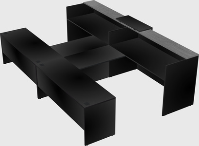 Shared u-shaped reception desks