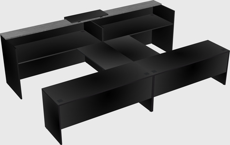 Shared u-shaped reception desks