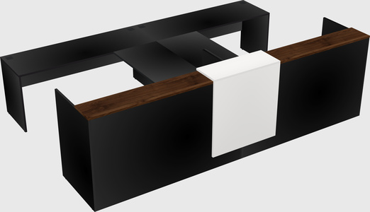 Shared u-shaped reception desks