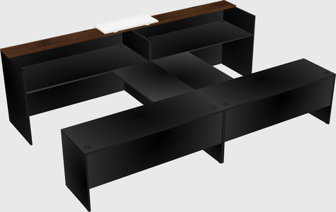 Shared u-shaped reception desks