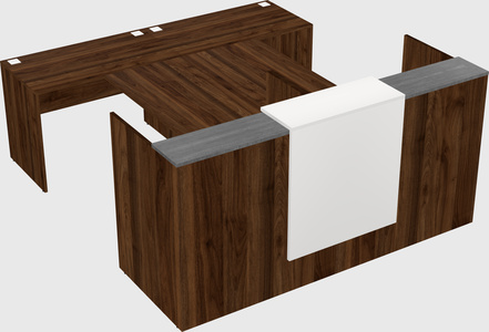 Shared u-shaped reception desks