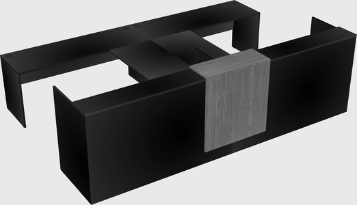 Shared u-shaped reception desks