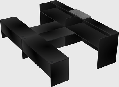 Shared u-shaped reception desks
