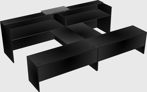 Shared u-shaped reception desks