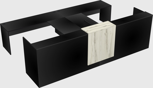 Shared u-shaped reception desks