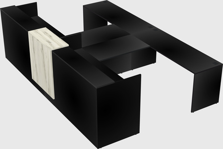 Shared u-shaped reception desks