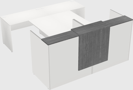 Shared u-shaped reception desks