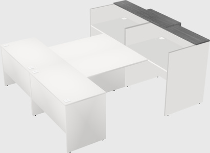 Shared u-shaped reception desks