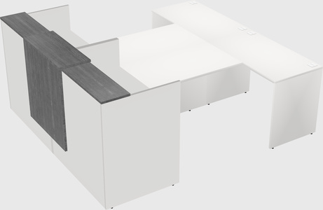 Shared u-shaped reception desks