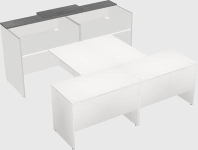 Shared u-shaped reception desks