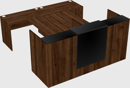 Shared u-shaped reception desks