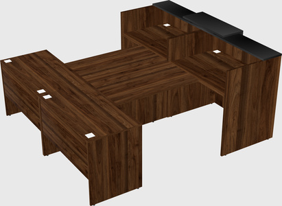 Shared u-shaped reception desks