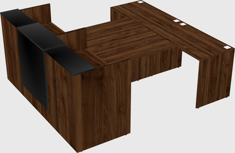 Shared u-shaped reception desks