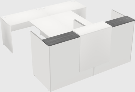 Shared u-shaped reception desks