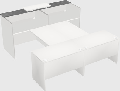Shared u-shaped reception desks