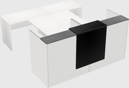 Shared u-shaped reception desks