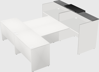 Shared u-shaped reception desks