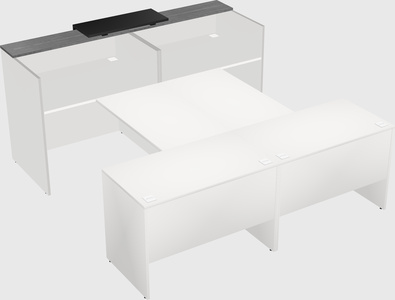 Shared u-shaped reception desks