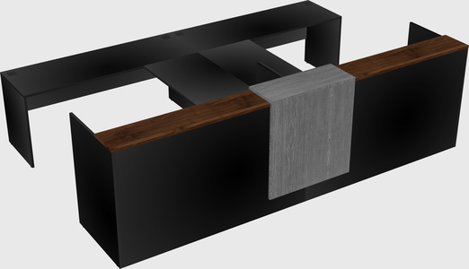 Shared u-shaped reception desks