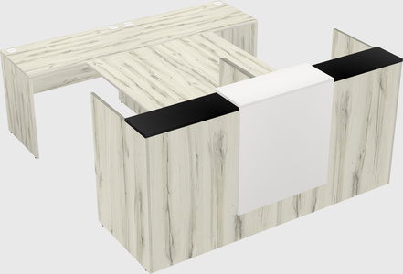 Shared u-shaped reception desks