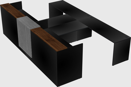 Shared u-shaped reception desks