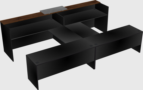 Shared u-shaped reception desks