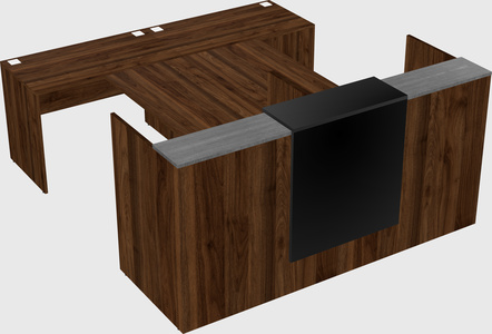 Shared u-shaped reception desks