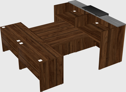 Shared u-shaped reception desks