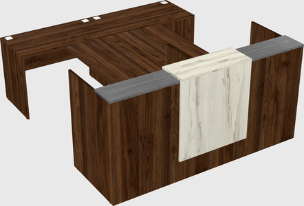 Shared u-shaped reception desks