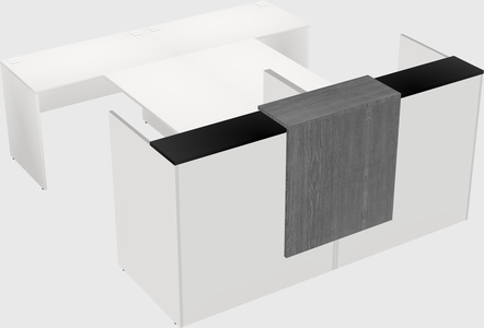 Shared u-shaped reception desks