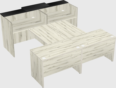 Shared u-shaped reception desks