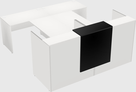 Shared u-shaped reception desks