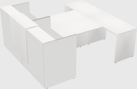 Shared u-shaped reception desks
