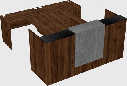 Shared u-shaped reception desks