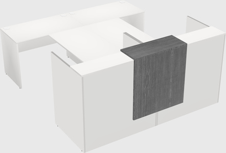 Shared u-shaped reception desks