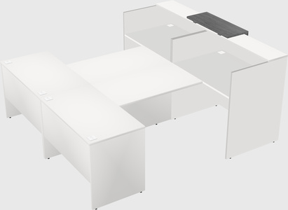 Shared u-shaped reception desks