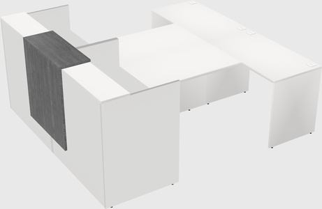 Shared u-shaped reception desks