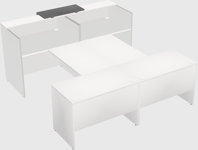 Shared u-shaped reception desks