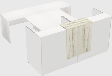 Shared u-shaped reception desks