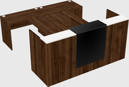Shared u-shaped reception desks